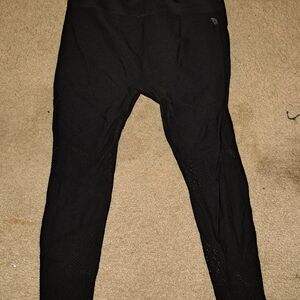 Black Leggings with Mesh Detail